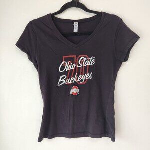 Bella Ohio State Buckeyes Black T-Shirt Tee Shirt Comfy Casual Women's M